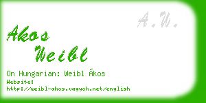 akos weibl business card